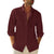 Linen Cotton Button Down Shirts for Men, Casual Long Sleeve Regular Fit Beach Shirts with Pocket