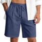 Men's Linen Cotton Shorts, Lightweight Breathable Casual Shorts for Summer Beach Vacation Yoga