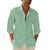 Linen Cotton Button Down Shirts for Men, Casual Long Sleeve Regular Fit Beach Shirts with Pocket