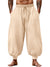 Casual Elastic Waist Drawstring Baggy Pants, Cotton Linen Loose Boho Yoga Beach Trousers