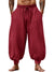 Casual Elastic Waist Drawstring Baggy Pants, Cotton Linen Loose Boho Yoga Beach Trousers
