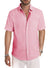 Men's Casual Stylish Short Sleeve Button-Up Striped Dress Shirt Cotton Beach Shirts