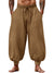 Casual Elastic Waist Drawstring Baggy Pants, Cotton Linen Loose Boho Yoga Beach Trousers