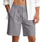 Men's Linen Cotton Shorts, Lightweight Breathable Casual Shorts for Summer Beach Vacation Yoga