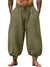 Casual Elastic Waist Drawstring Baggy Pants, Cotton Linen Loose Boho Yoga Beach Trousers
