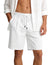 Men's Linen Cotton Shorts, Lightweight Breathable Casual Shorts for Summer Beach Vacation Yoga