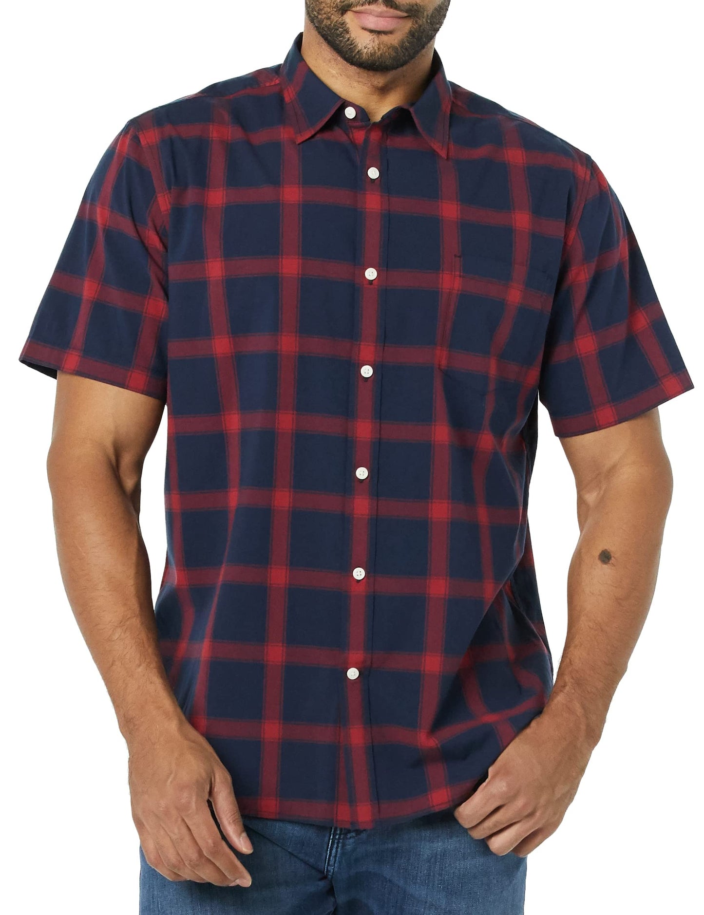 Men's Slim-Fit Short-Sleeve Poplin Shirt
