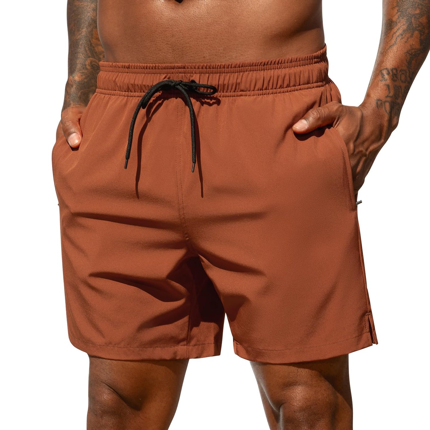 Men's Swim Trunks Quick Dry Beach Shorts with Pockets