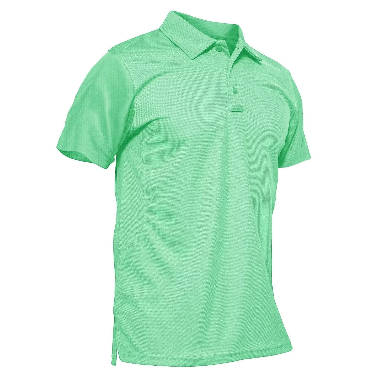 Men's Polo Shirt Quick Dry Performance Short Sleeve Tactical Shirts Pique Jersey Golf Shirt