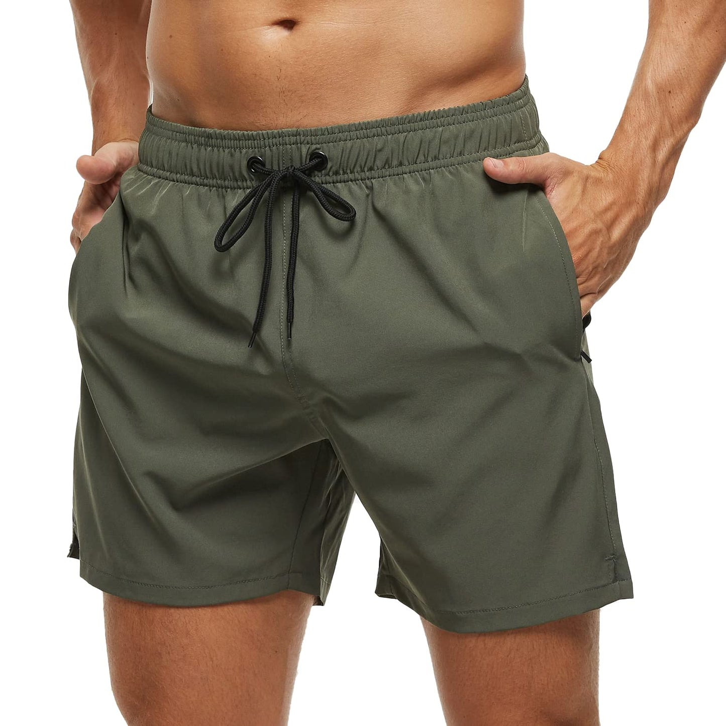 Men's Swim Trunks Quick Dry Beach Shorts with Pockets