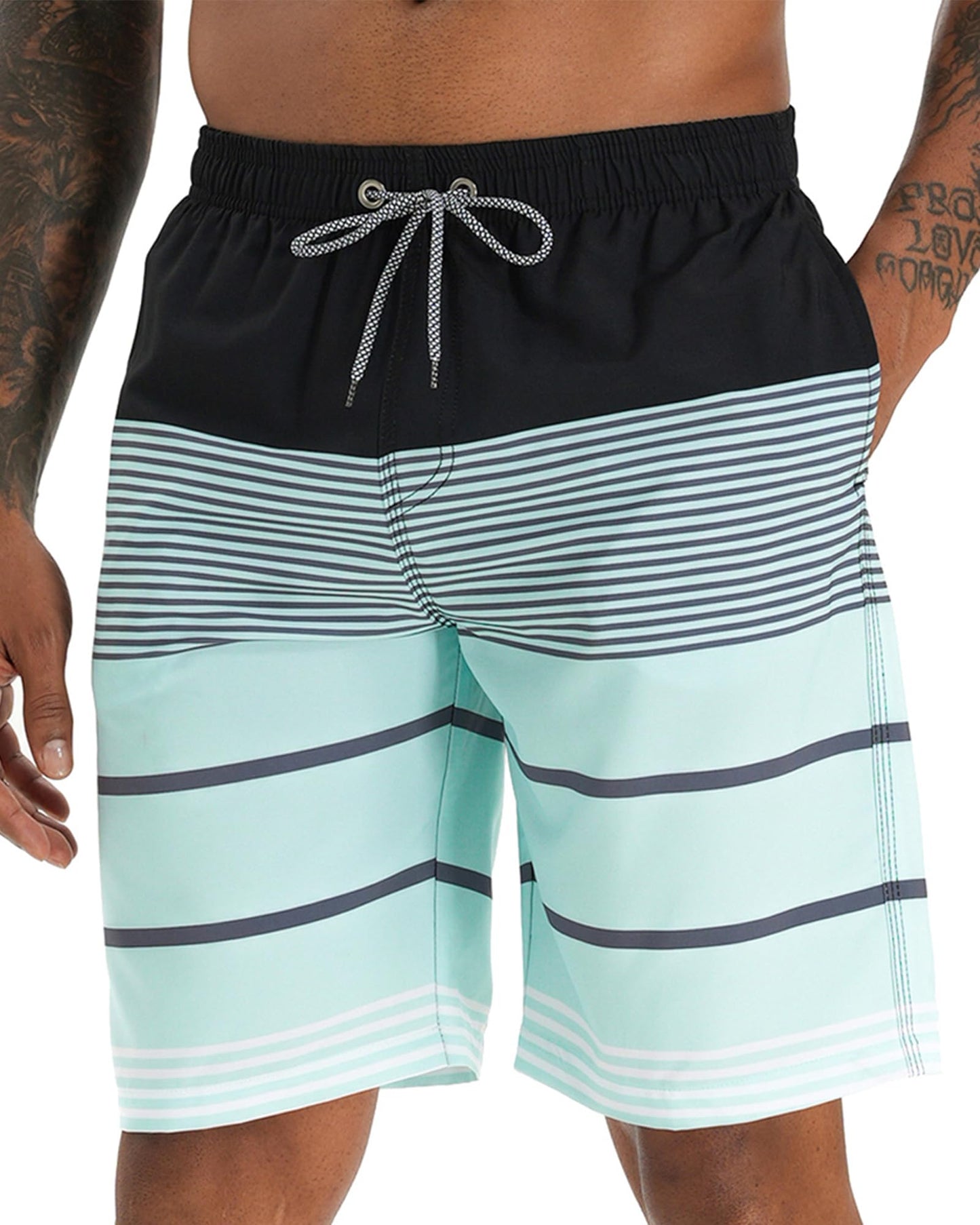 Men's 9" Quick Dry Swim Trunks Big & Tall Beach Swimsuits Bathing Suit