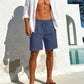 Men's Linen Cotton Shorts, Lightweight Breathable Casual Shorts for Summer Beach Vacation Yoga
