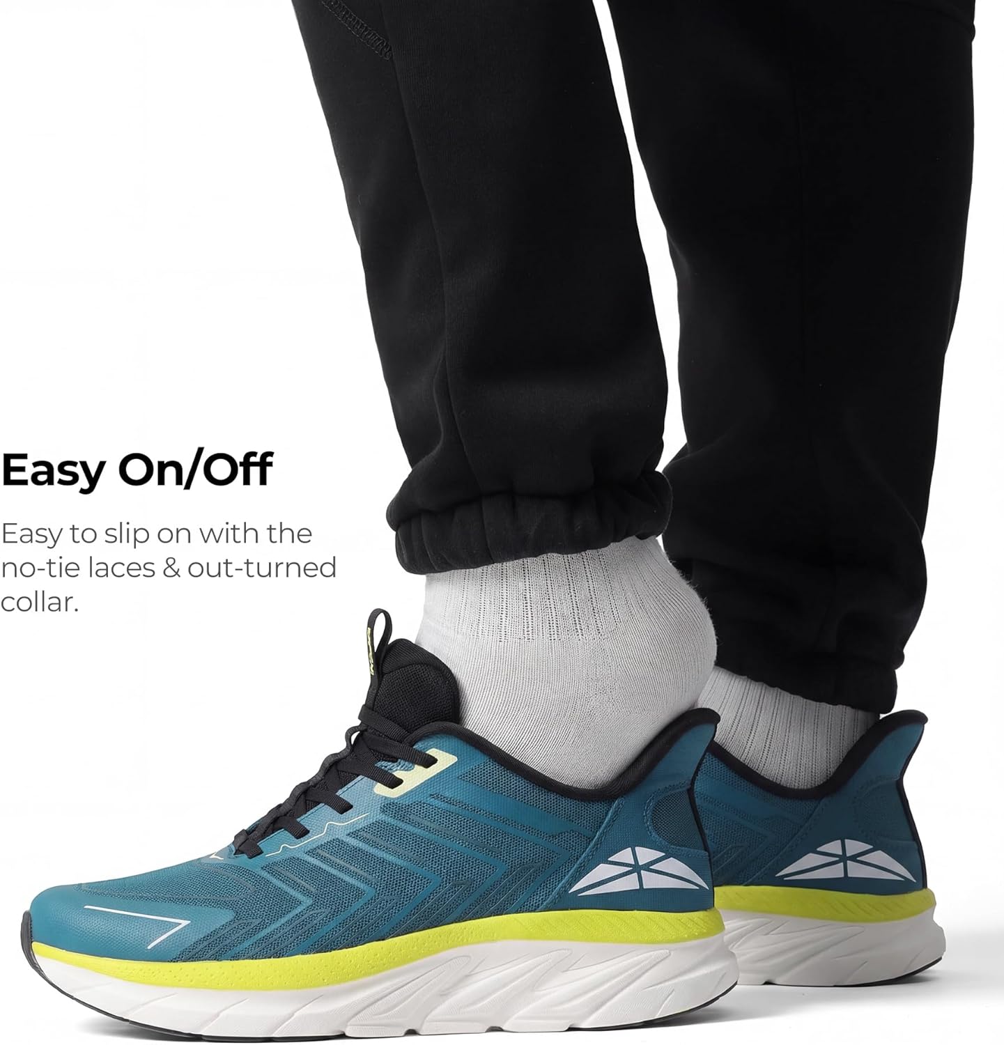 Men's Slip On Walking Shoes, Breathable Non Slip Comfortable Athletic Sneakers for Running Tennis Gym Workout Cross Training