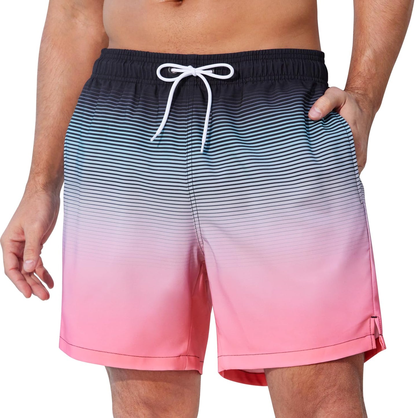Men's Swim Trunks Quick Dry Beach Shorts with Pockets