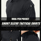 Men's Polo Shirt Quick Dry Performance Short Sleeve Tactical Shirts Pique Jersey Golf Shirt