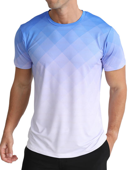 Men's Athletic T-Shirt Performance Gym Shirt Quick Dry Moisture Wicking Running Workout Short Sleeve Tops