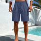 Men's Linen Cotton Shorts, Lightweight Breathable Casual Shorts for Summer Beach Vacation Yoga