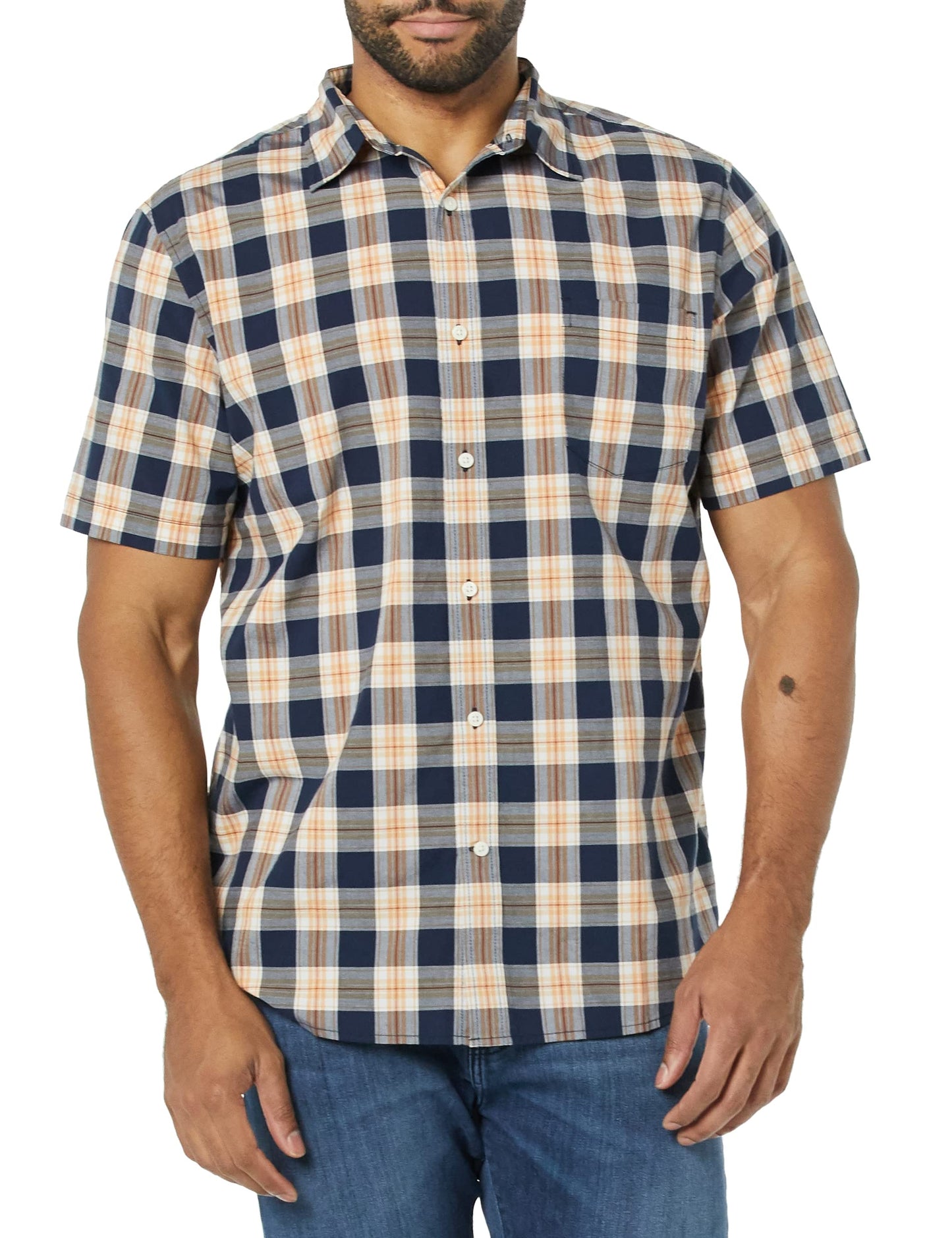 Men's Slim-Fit Short-Sleeve Poplin Shirt