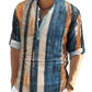 Cotton Linen Henley T-Shirt for Men, Long Sleeve Hippie Casual Beach T-Shirts