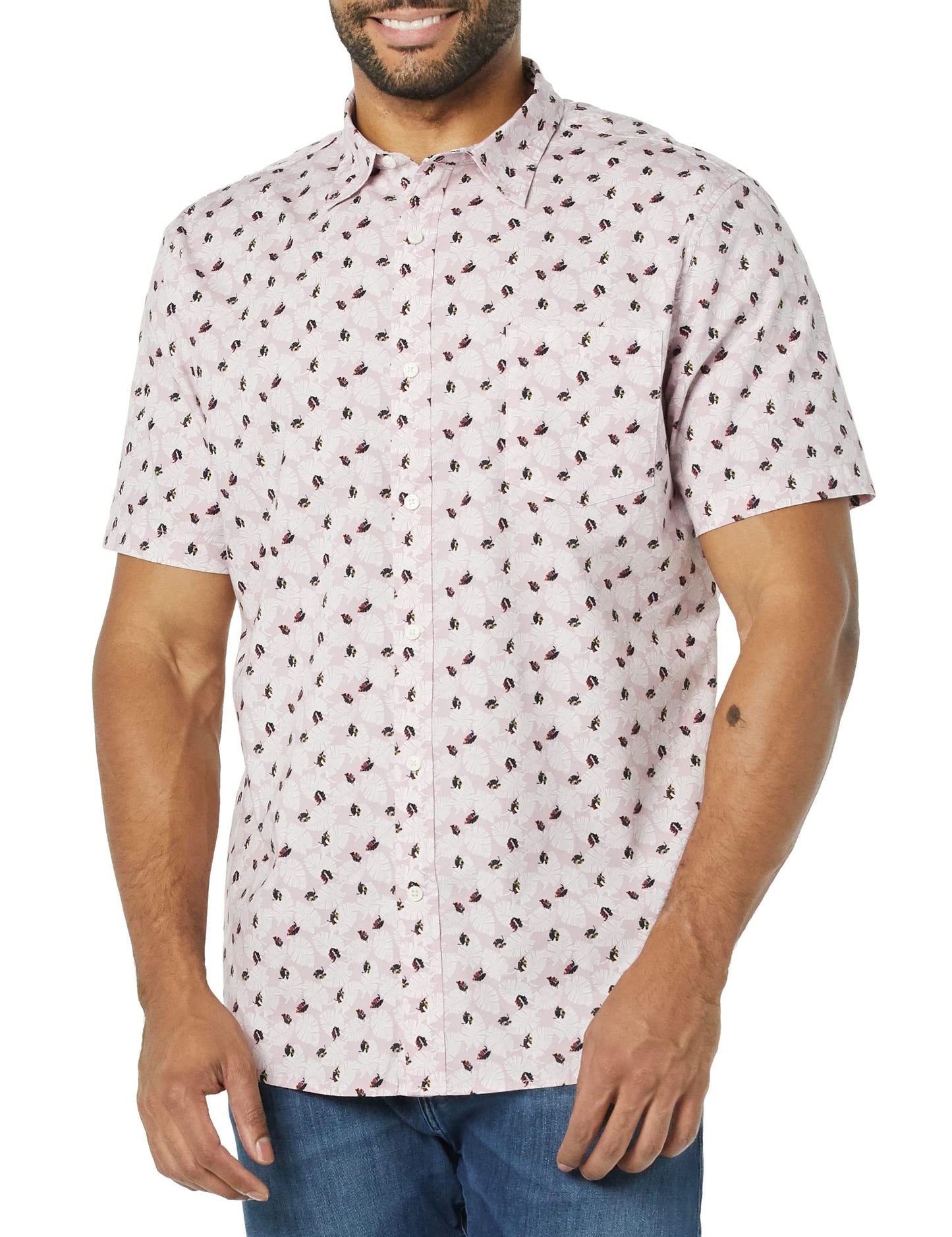 Men's Slim-Fit Short-Sleeve Poplin Shirt