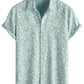 Mens Hawaiian Shirt Short Sleeve Button Down Cotton Floral Shirts Casual Tropical Beach Summer Shirts