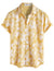 Mens Hawaiian Shirt Short Sleeve Button Down Cotton Floral Shirts Casual Tropical Beach Summer Shirts