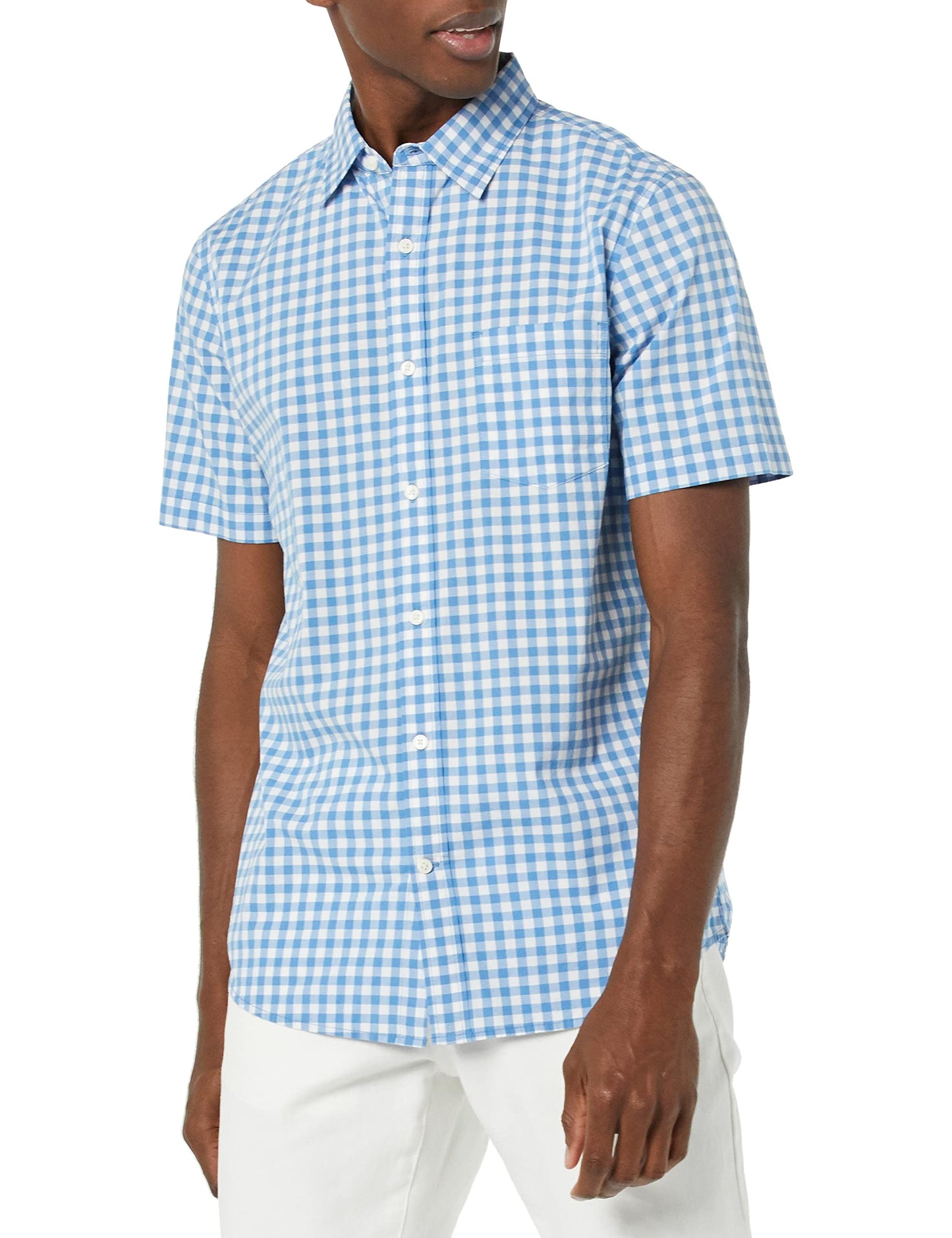 Men's Slim-Fit Short-Sleeve Poplin Shirt