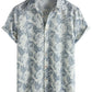 Mens Hawaiian Shirt Short Sleeve Button Down Cotton Floral Shirts Casual Tropical Beach Summer Shirts