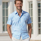 Mens Hawaiian Shirt Short Sleeve Button Down Cotton Floral Shirts Casual Tropical Beach Summer Shirts