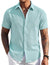 Men's Short Sleeve Button Down Casual Shirt, Lightweight Summer Shirts for Beach, Wedding, Vacation