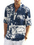 Cotton Linen Henley T-Shirt for Men, Long Sleeve Hippie Casual Beach T-Shirts
