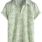 Mens Hawaiian Shirt Short Sleeve Button Down Cotton Floral Shirts Casual Tropical Beach Summer Shirts