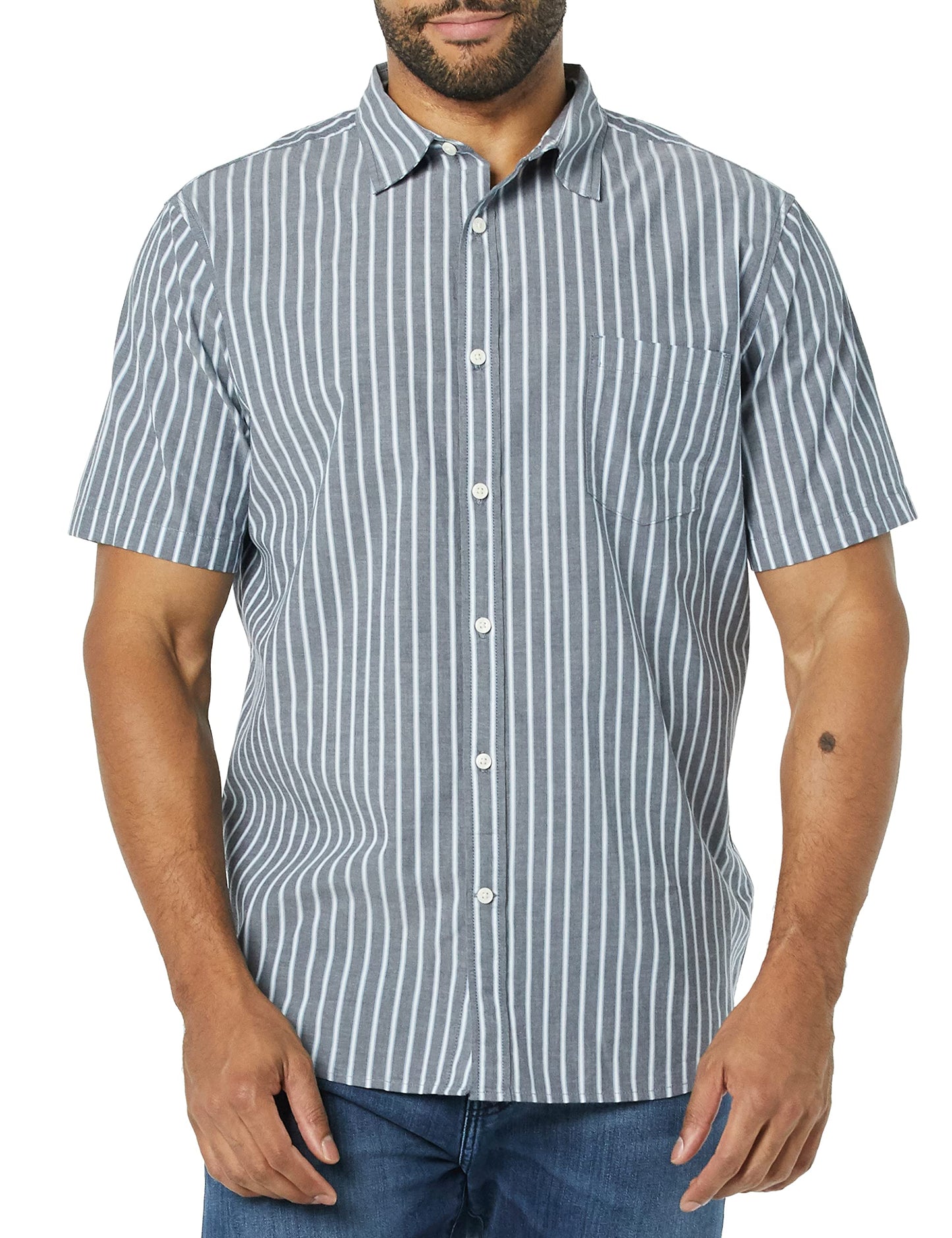 Men's Slim-Fit Short-Sleeve Poplin Shirt