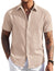 Men's Short Sleeve Button Down Casual Shirt, Lightweight Summer Shirts for Beach, Wedding, Vacation
