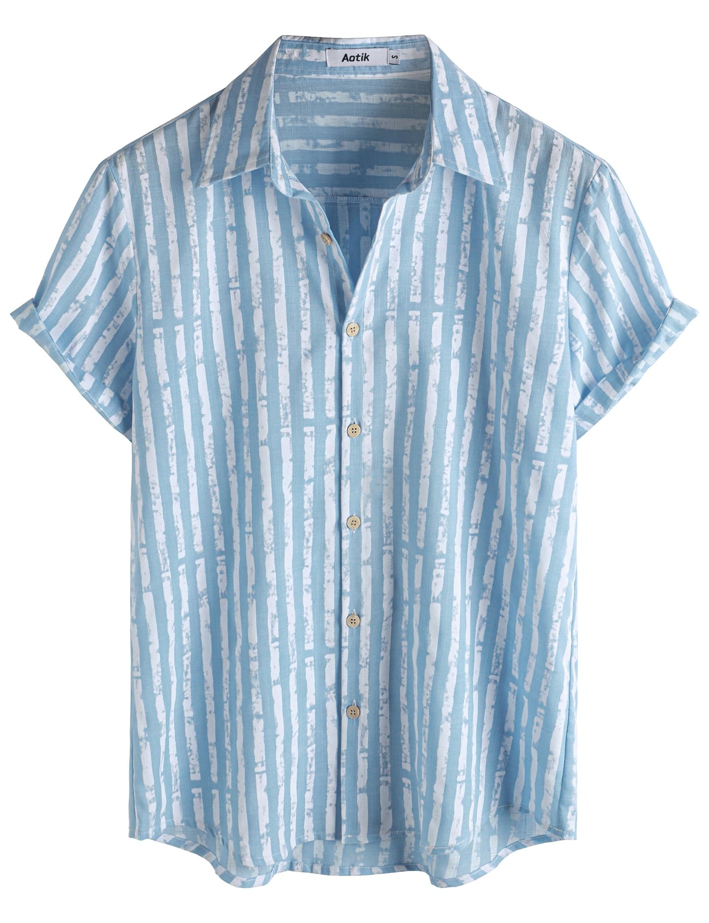Mens Hawaiian Shirt Short Sleeve Button Down Cotton Floral Shirts Casual Tropical Beach Summer Shirts