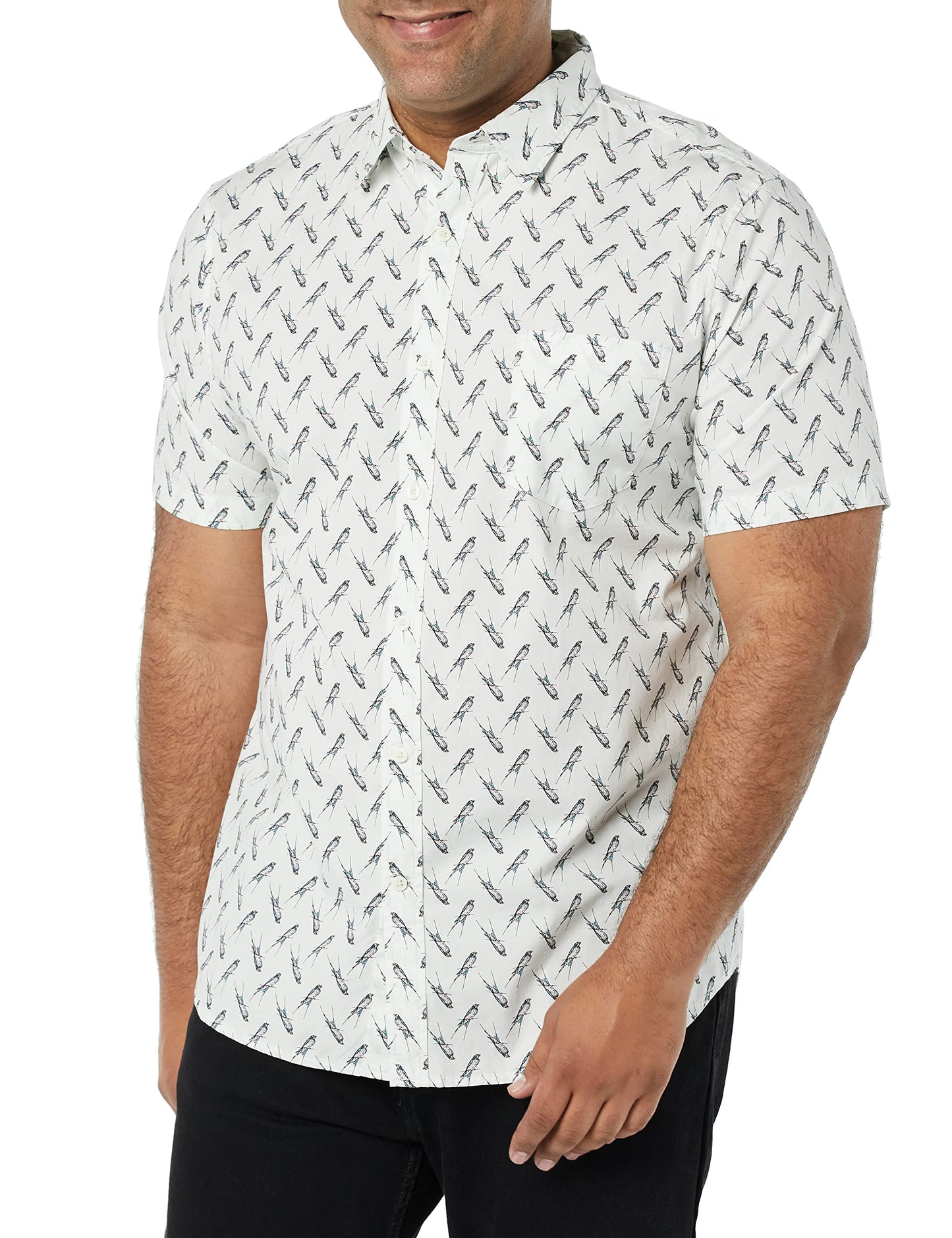 Men's Slim-Fit Short-Sleeve Poplin Shirt