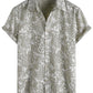 Mens Hawaiian Shirt Short Sleeve Button Down Cotton Floral Shirts Casual Tropical Beach Summer Shirts