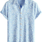 Mens Hawaiian Shirt Short Sleeve Button Down Cotton Floral Shirts Casual Tropical Beach Summer Shirts
