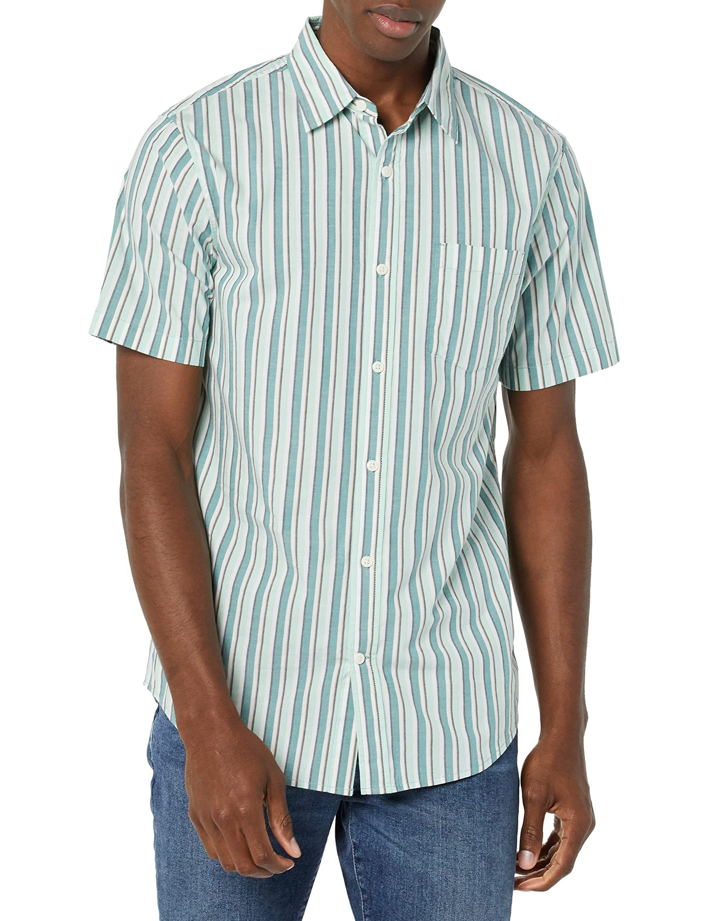 Men's Slim-Fit Short-Sleeve Poplin Shirt