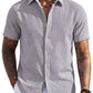 Men's Short Sleeve Button Down Casual Shirt, Lightweight Summer Shirts for Beach, Wedding, Vacation