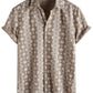 Mens Hawaiian Shirt Short Sleeve Button Down Cotton Floral Shirts Casual Tropical Beach Summer Shirts