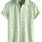 Mens Hawaiian Shirt Short Sleeve Button Down Cotton Floral Shirts Casual Tropical Beach Summer Shirts