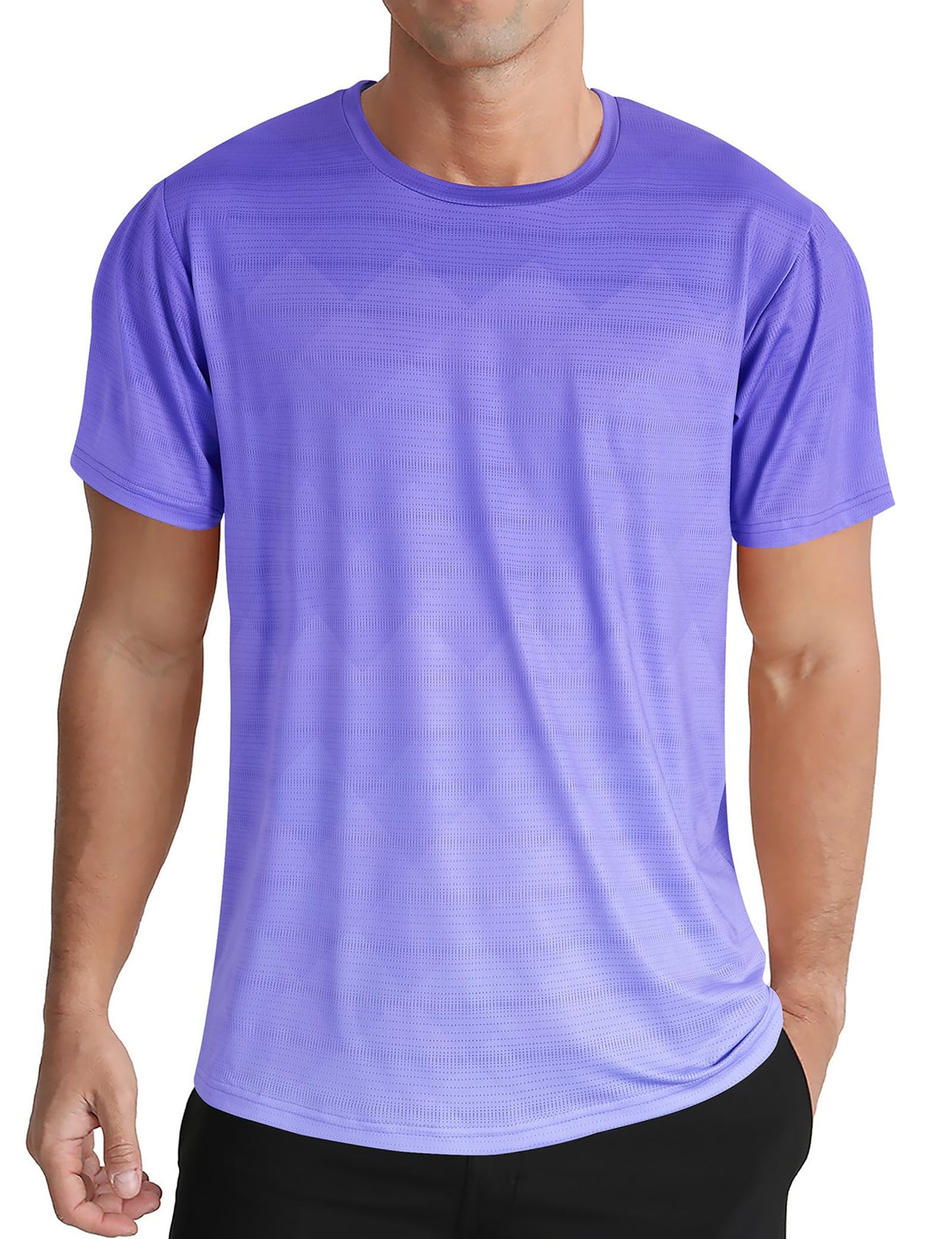Men's Athletic T-Shirt Performance Gym Shirt Quick Dry Moisture Wicking Running Workout Short Sleeve Tops