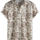 Mens Hawaiian Shirt Short Sleeve Button Down Cotton Floral Shirts Casual Tropical Beach Summer Shirts