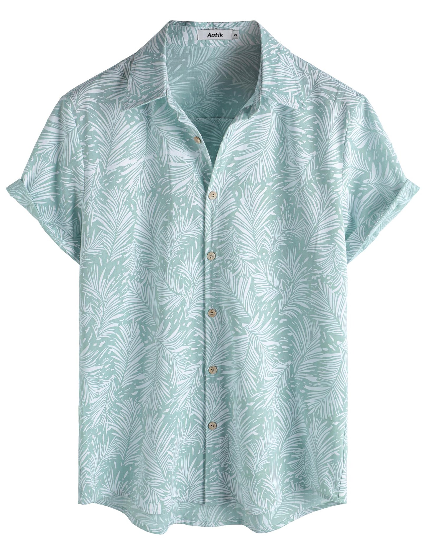 Mens Hawaiian Shirt Short Sleeve Button Down Cotton Floral Shirts Casual Tropical Beach Summer Shirts