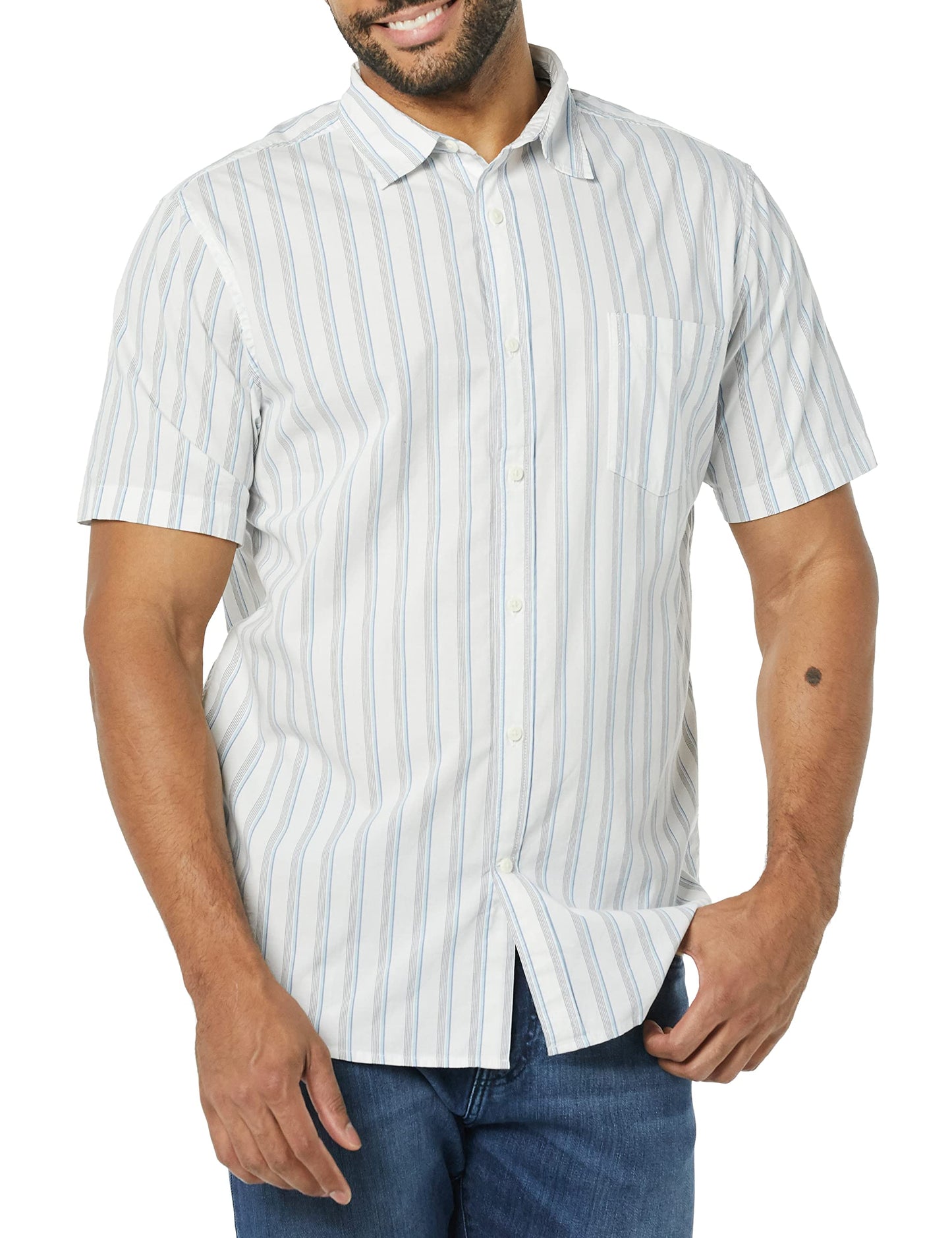 Men's Slim-Fit Short-Sleeve Poplin Shirt