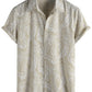 Mens Hawaiian Shirt Short Sleeve Button Down Cotton Floral Shirts Casual Tropical Beach Summer Shirts