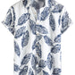 Mens Hawaiian Shirt Short Sleeve Button Down Cotton Floral Shirts Casual Tropical Beach Summer Shirts