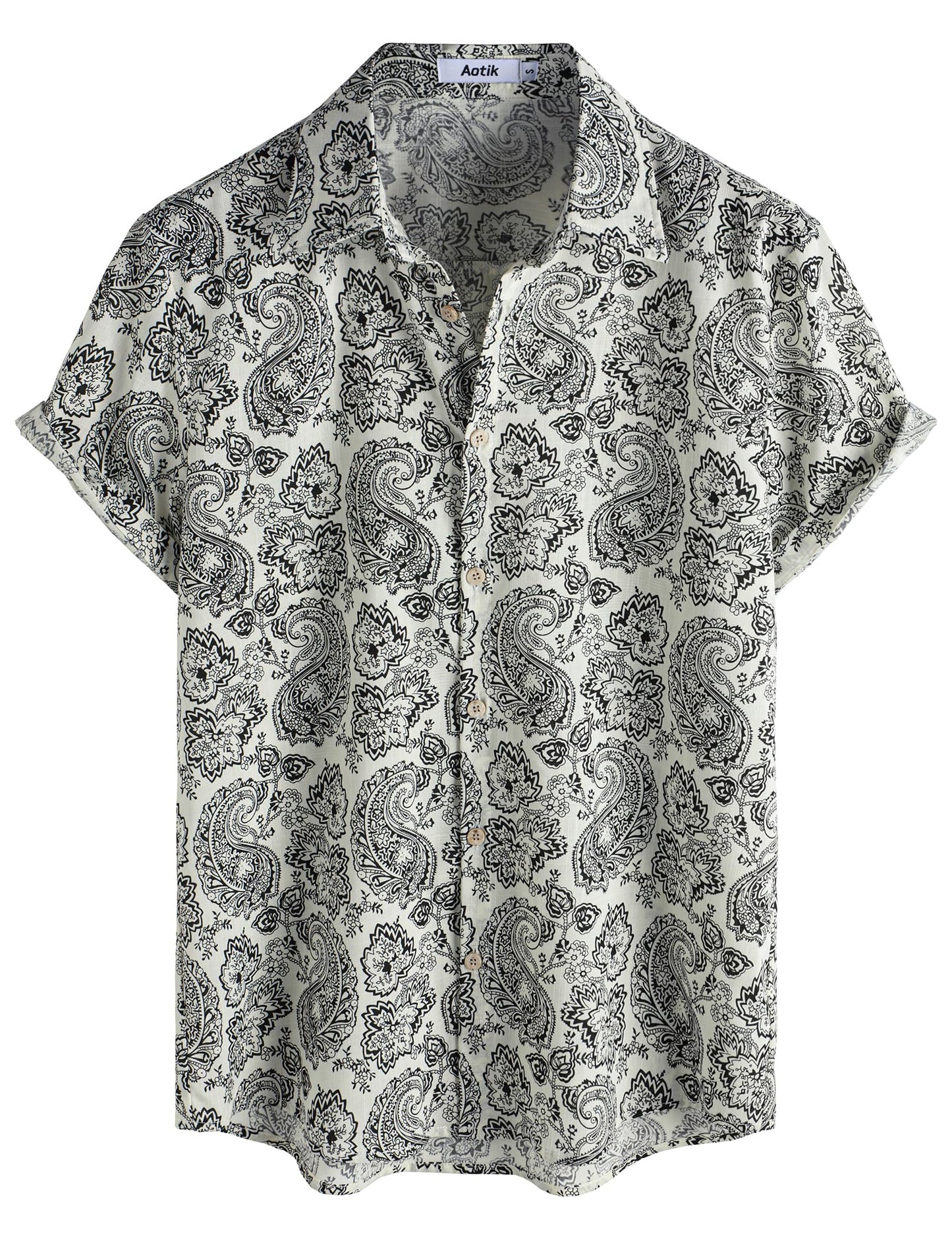 Mens Hawaiian Shirt Short Sleeve Button Down Cotton Floral Shirts Casual Tropical Beach Summer Shirts