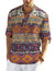 Cotton Linen Henley T-Shirt for Men, Long Sleeve Hippie Casual Beach T-Shirts